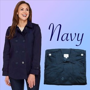 Louis Dell'Olio Button Front Jacket, 2X Navy NWT